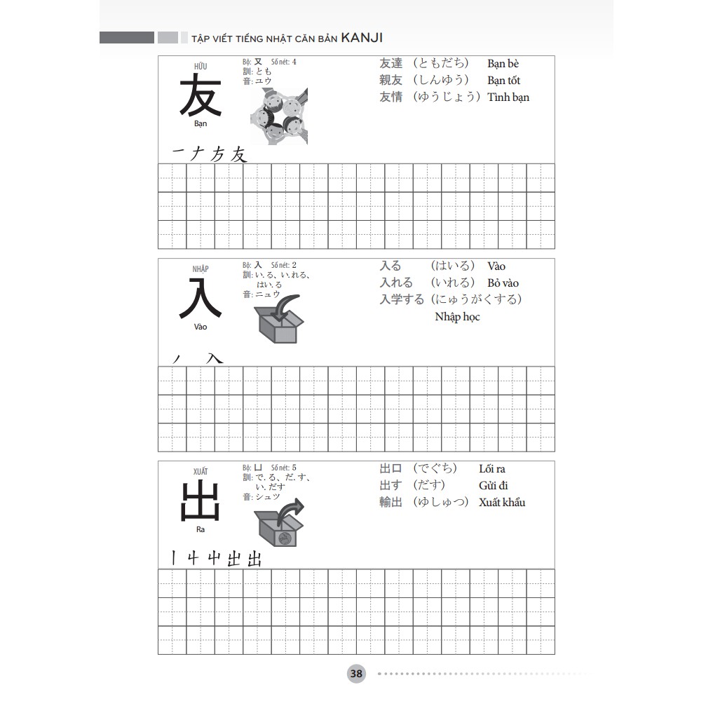Sách - Tập Viết Tiếng Nhật Căn Bản Kanji