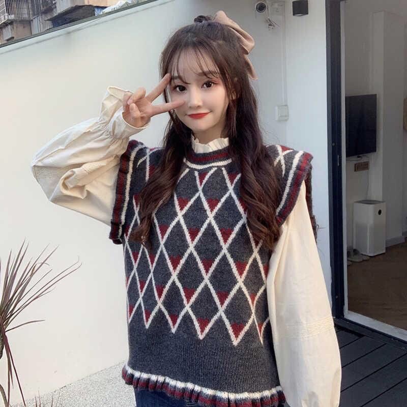 Áo len không tay dáng rộng thiết kế mới thời trang dành cho nữ