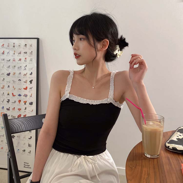 Áo Hai Dây Phối Ren Ngọt Ngào 43013 | BigBuy360 - bigbuy360.vn