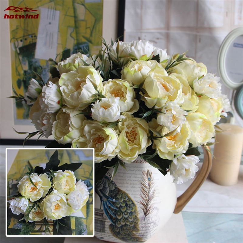 Bó Hoa Mẫu Đơn Giả Trang Trí Đa Dụng Nhiều Màu Tùy Chọn