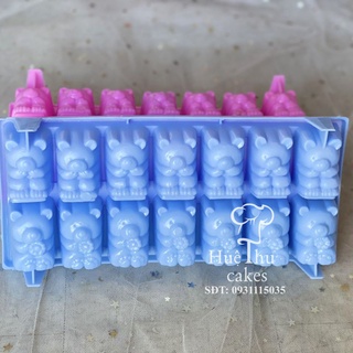 Khuôn rau câu, khay đá Gấu Trúc (14 viên) làm bánh thạch rau câu, phô mai