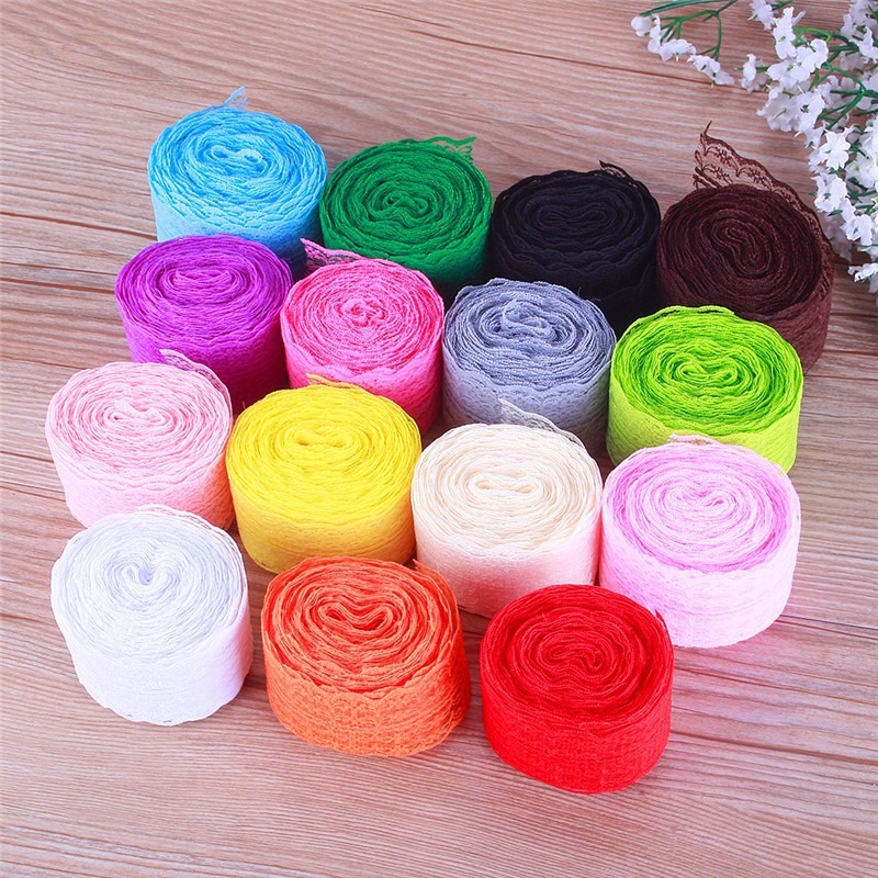 Cuộn dây ruy băng ren phong cách cổ điển rộng 4.5cm dài 9m dùng trang trí tiện lợi