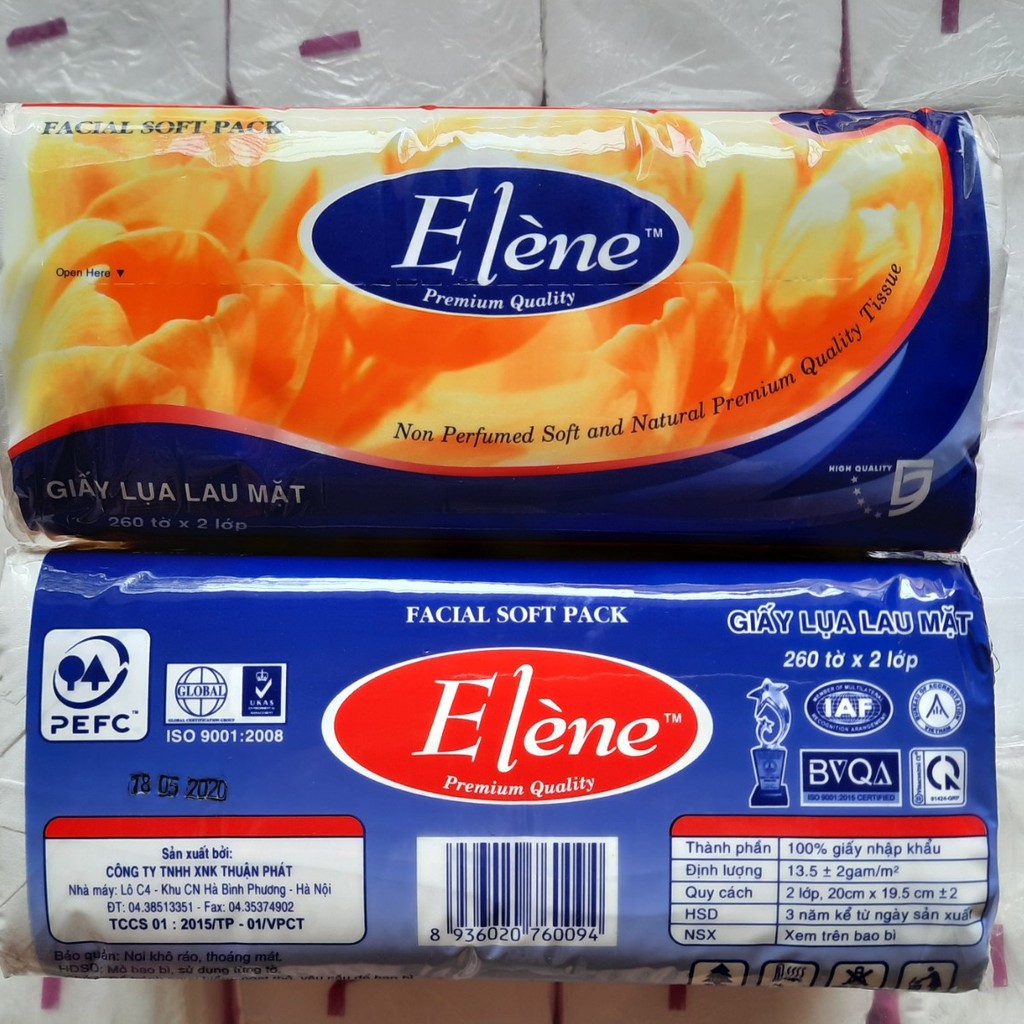 Giấy lụa rút Elene 260 tờ 2 lớp