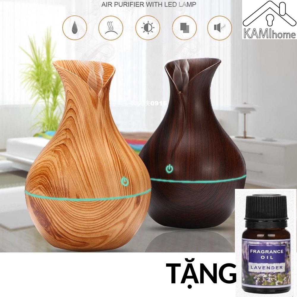 Máy xông tinh dầu phun sương tạo ẩm ❤️Tặng tinh dầu❤️ để bàn cổng USB bảo hành 3 tháng