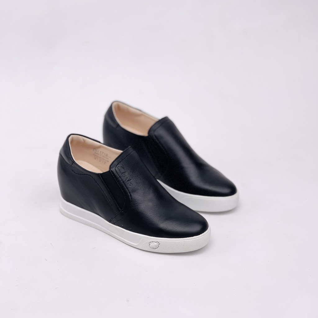 Giày slip on nữ độn đế 6cm - Giày lười nữ da thật mềm mại - Hàng VNXK - KIMYSTORE