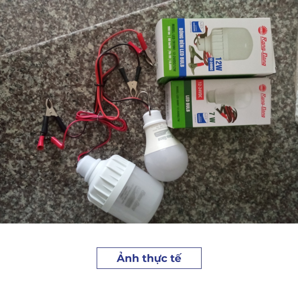 Bóng Đèn 12V Kẹp Bình Ắc Quy Rạng Đông led 7W / 9W / 12W siêu sáng tiết kiệm điện