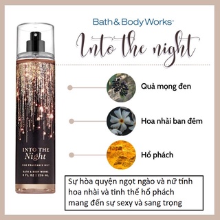 Body mist Into The Night xịt thơm toàn thân hương nước hoa chính hãng