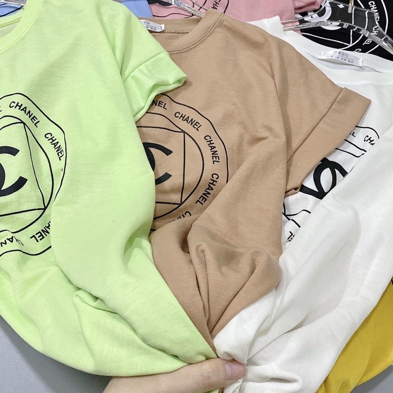 Xả hàng - Áo thun giấy form rộng in chữ, Áo kiểu cổ tròn chất mát mềm AT0049 - NhiNhi SHop