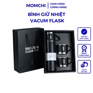 Bình giữ nhiệt Vacum Flask dung tích 500ml, chất liệu inox cao cấp, tặng kèm 2 ly