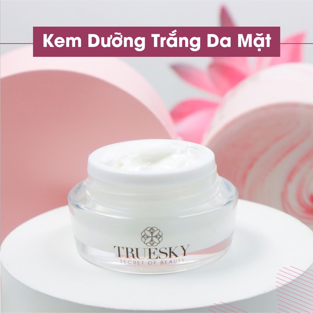 Combo cushion che khuyết điểm Truesky tông sáng + kem dưỡng trắng da mặt Truesky 15g | BigBuy360 - bigbuy360.vn