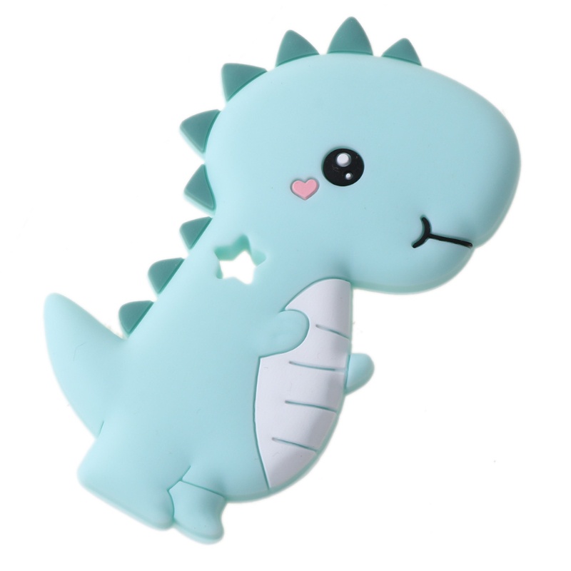 Đồ Chơi Ngậm Nướu Hình Khủng Long Hoạt Hình Bằng Silicon Dành Cho Bé Sơ Sinh