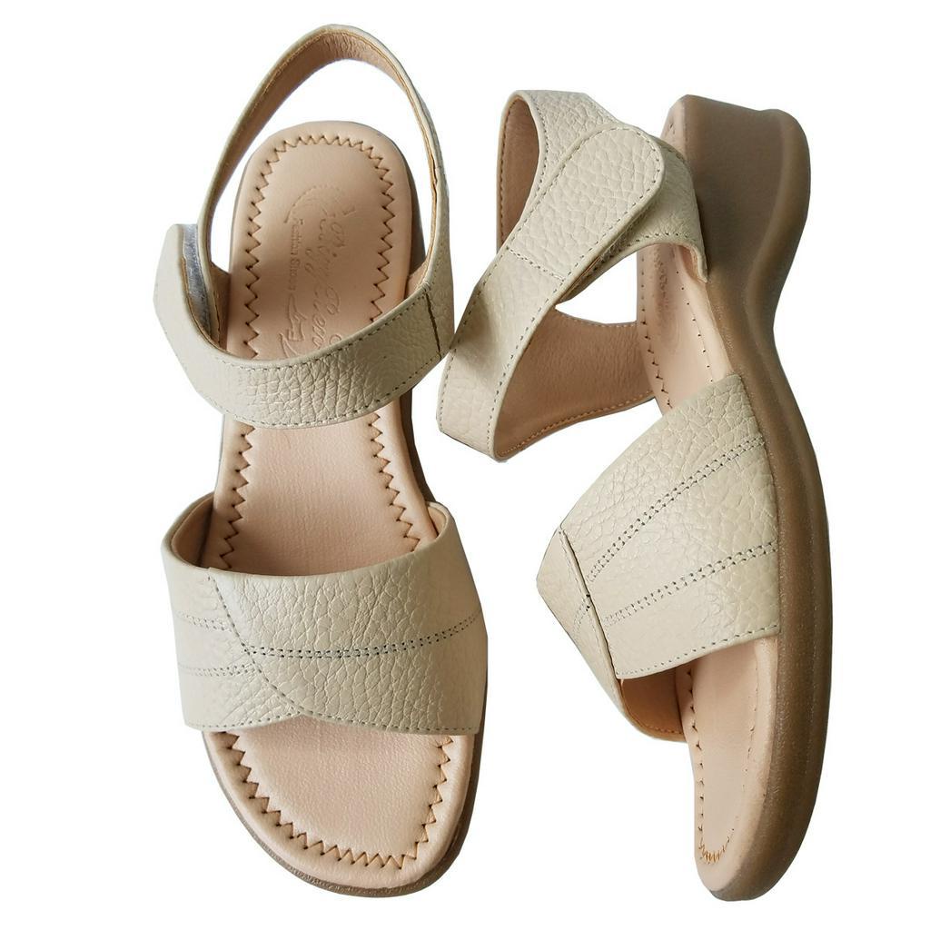 Giày Sandal Nữ Da Bò Thật BIGBEN Cao 3 Phân SDN65