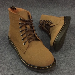 [XẢ KHO] GIÀY DA NAM DR.MARTEN DA LỘN CAO CỔ MÀU NÂU