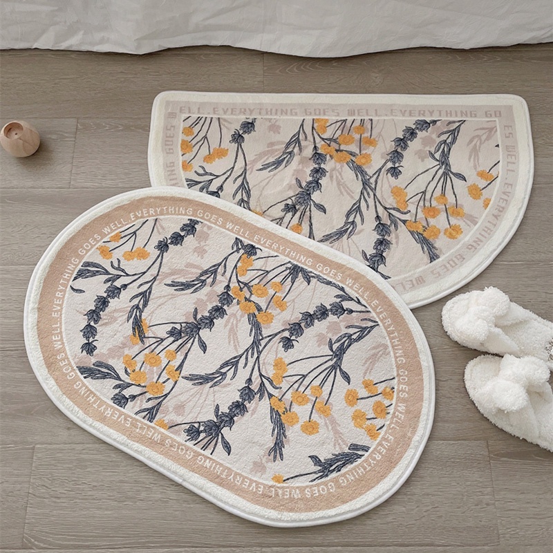 Thảm Chùi Chân Lông Mềm Chống Trượt Phong Cách Cổ Điển