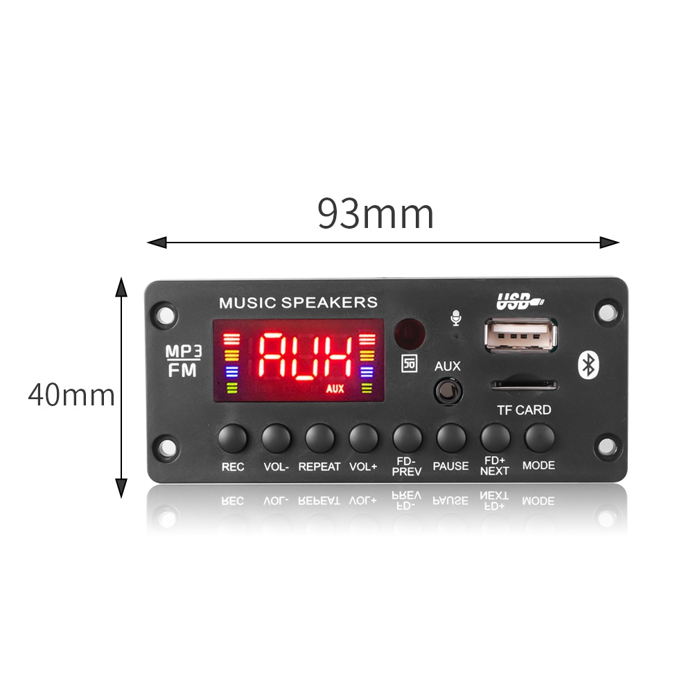 Bộ Khuếch Đại Âm Thanh Nổi 2*25W DC 7V 12V 15V Kết Nối Bluetooth MP3 AUX TF