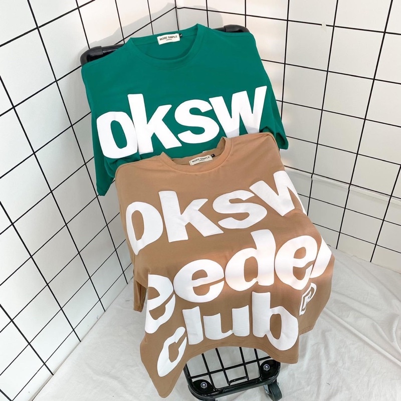 Áo Thun Tay Lỡ Form Rộng Unisex OKS Vải Tici In Phồng Sắc Nét - 84Unisex