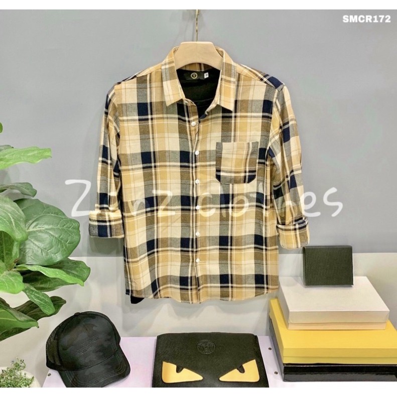 SƠMI NAM TAY DÀI NHIỀU MÀU - SỌC CARO NAM - Hàng mới về