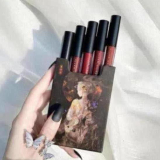 Set Son 5 Cây Cô Gái Meyoco Retro Matte Liquid