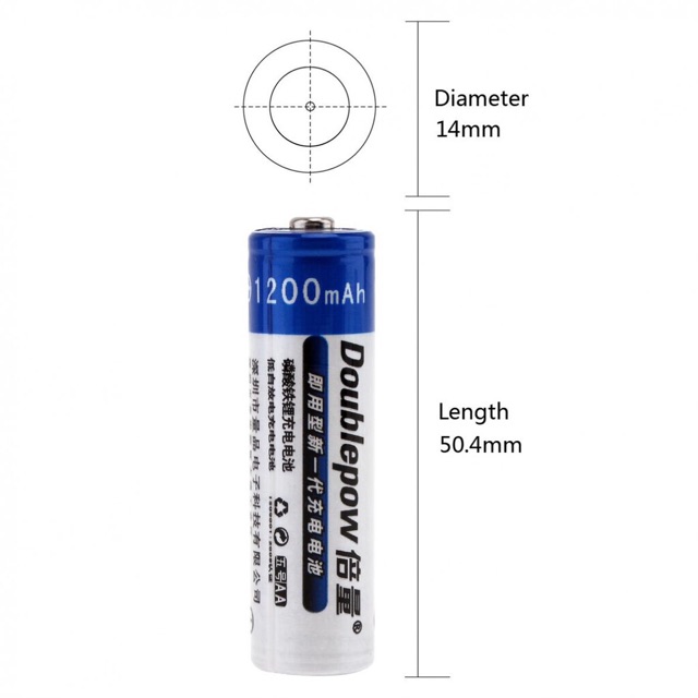 4 pin Doublepow AA 1200mAh