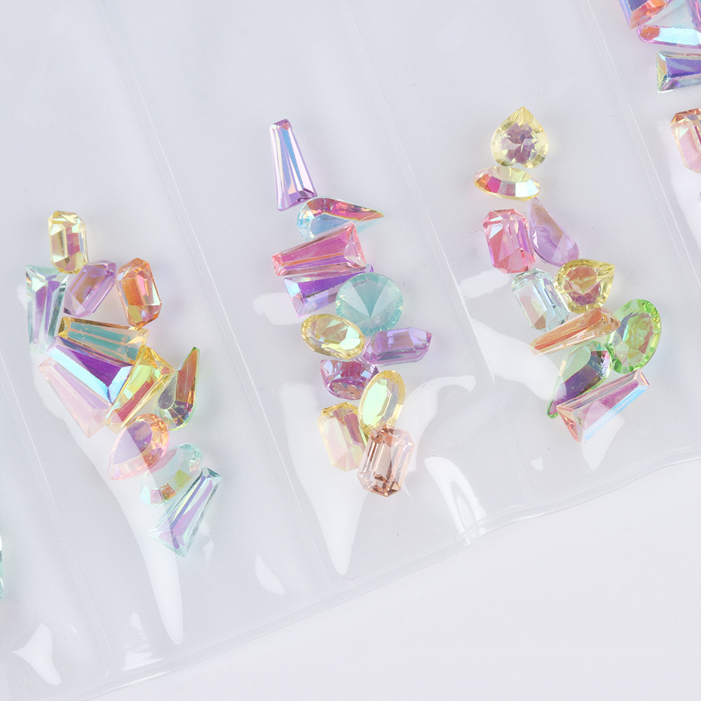 [Hàng mới về] Đá kim cương trang trí móng 3D tự làm nhiều kích thước và màu sắc
