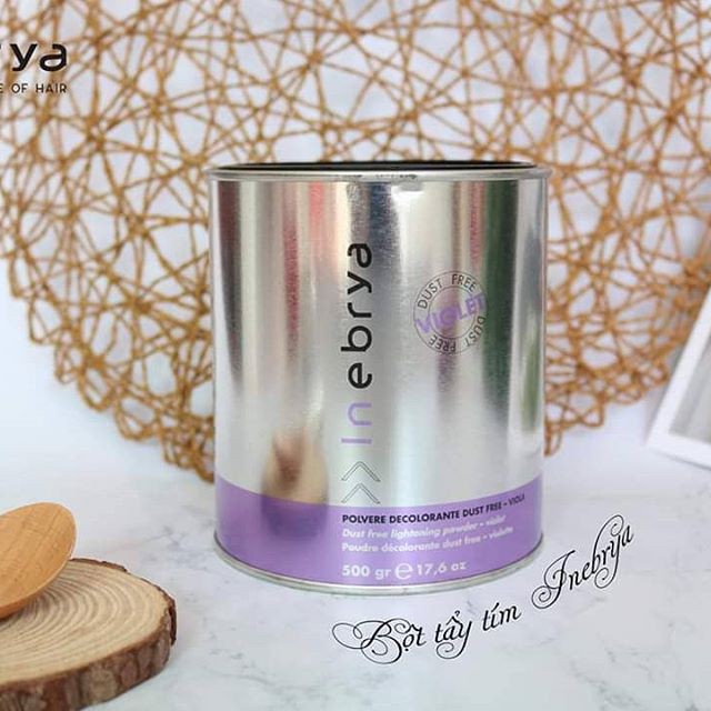 Bột tẩy màu – tím Inebrya Dust Free Violet 500g