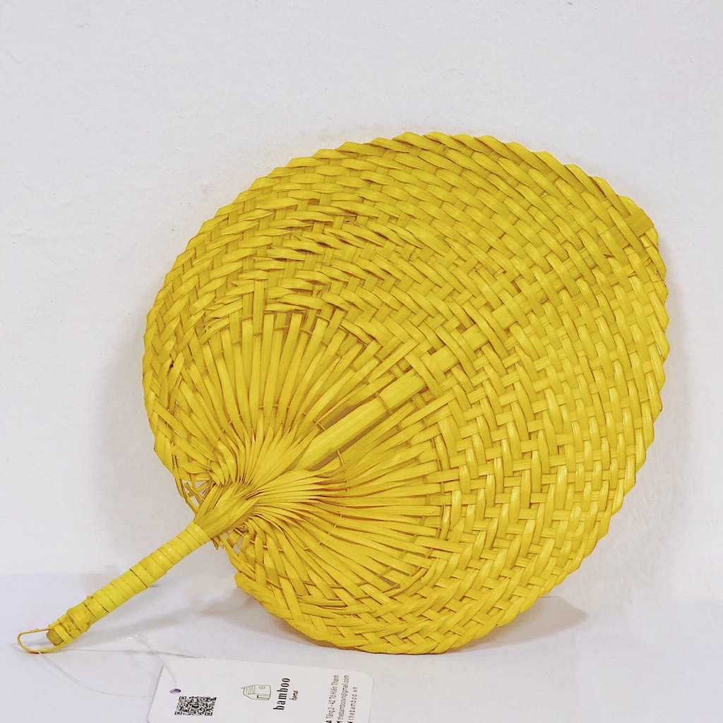 Quạt tre trang trí BAMBOOO ECO đan thủ công nhiều màu sắc lựa chọn kích thước 20x27cm