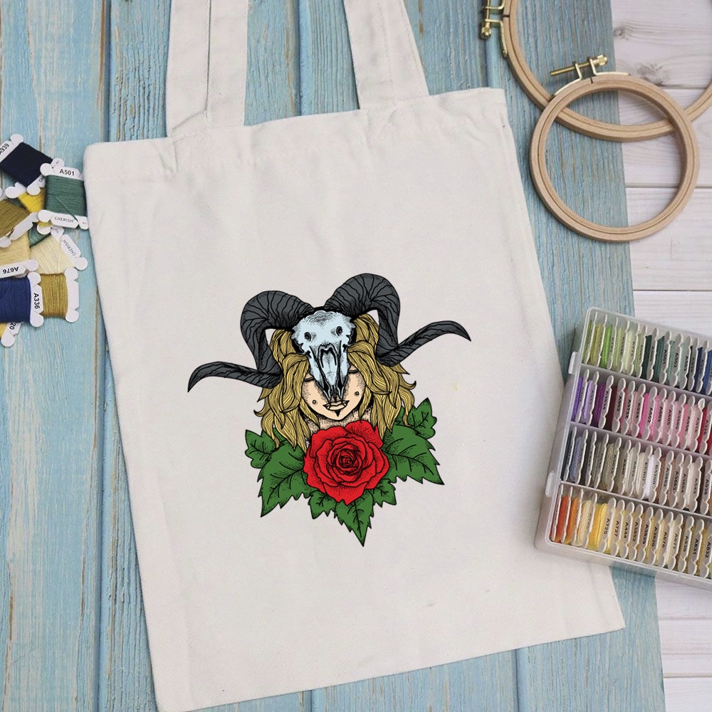 Túi vải túi Tote ASSET - Mẫu 17 vải canvas dày đẹp cho nữ có khóa miệng đi học đi chơi. In hình theo yêu cầu
