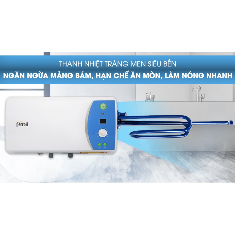 Máy nước nóng gián tiếp Ferroli 20 lít 2500W Verdi AE (Miễn phí giao tại HCM-ngoài tỉnh liên hệ shop)