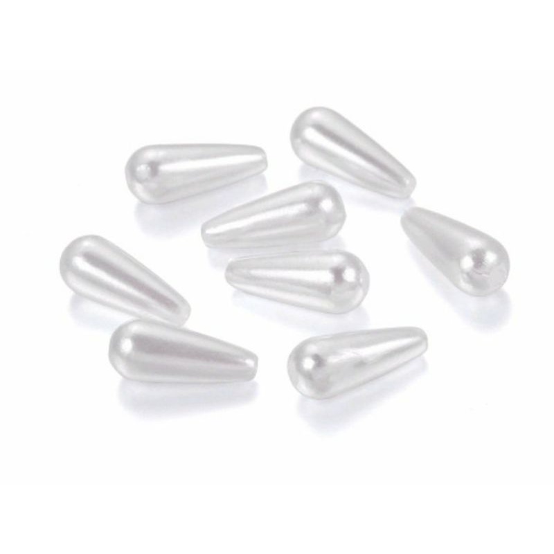 10g hạt cườm giọt nước trắng