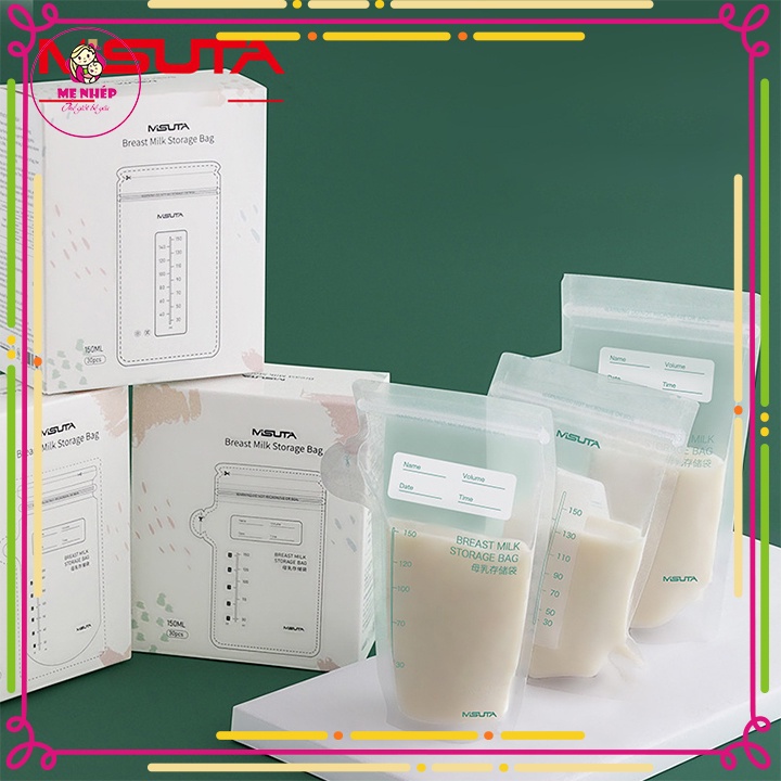 Túi trữ sữa Misuta 150ml, 200ml, hộp 30 - chính hãng