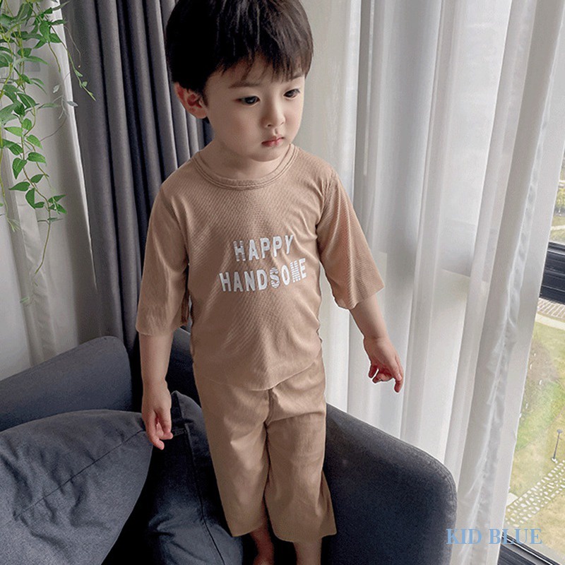 Bộ Đồ Ngủ Mặc Nhà Vải Lụa Lạnh Mỏng Thời Trang Mùa Hè Cho Bé
