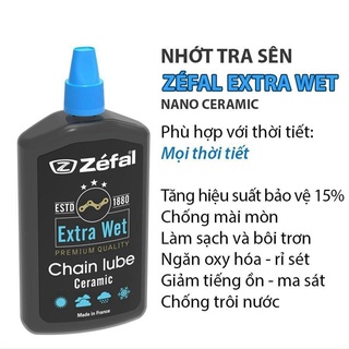 Dầu tra sên xích xe đạp Zefal Extra Wet Ceramic Lube 120ml - Hàng chính Hãng
