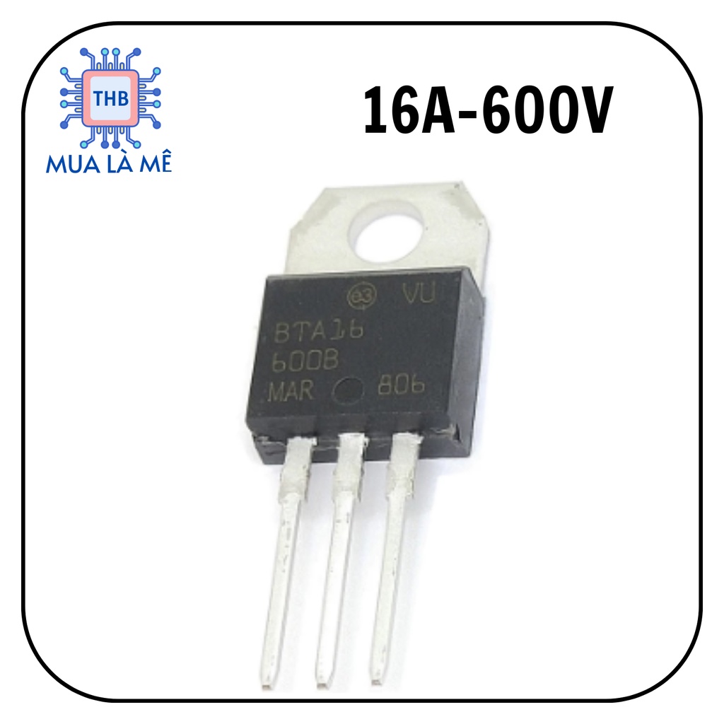 Triac BTA16 600B 16A 600V