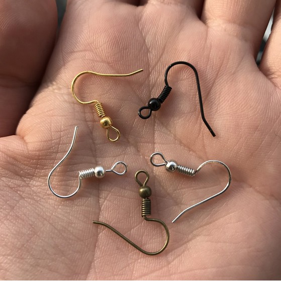 Set 50 móc khuyên tai 20x17mm tự làm trang sức thủ công