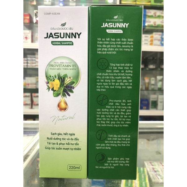 DẦU GỘI DƯỢC LIỆU JASUNNY - 220ml - sạch gàu, hết ngứa, nuôi dưỡng tóc và da đầu; tái tạo & phục hồi hư tổn; suôn mượt