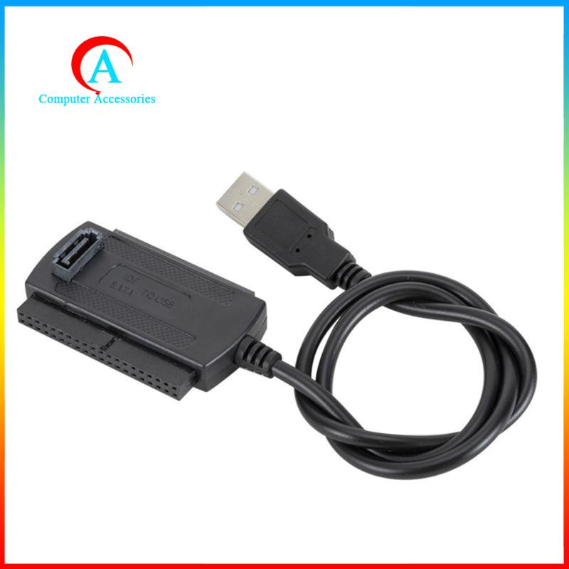 USB 2.0 to SATA Adapter Cable Kit 480 Mbps USB to IDE Computer Desktop Slim