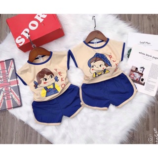 Bộ cotton đũi cho bé trai và bé gái siêu đẹp