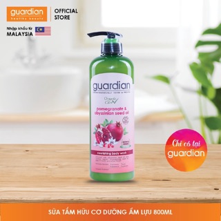 Sữa tắm Guardian Organic Care tinh chất Lựu và dầu Hạt Abyssinian nuôi dưỡng làn da 800 ml