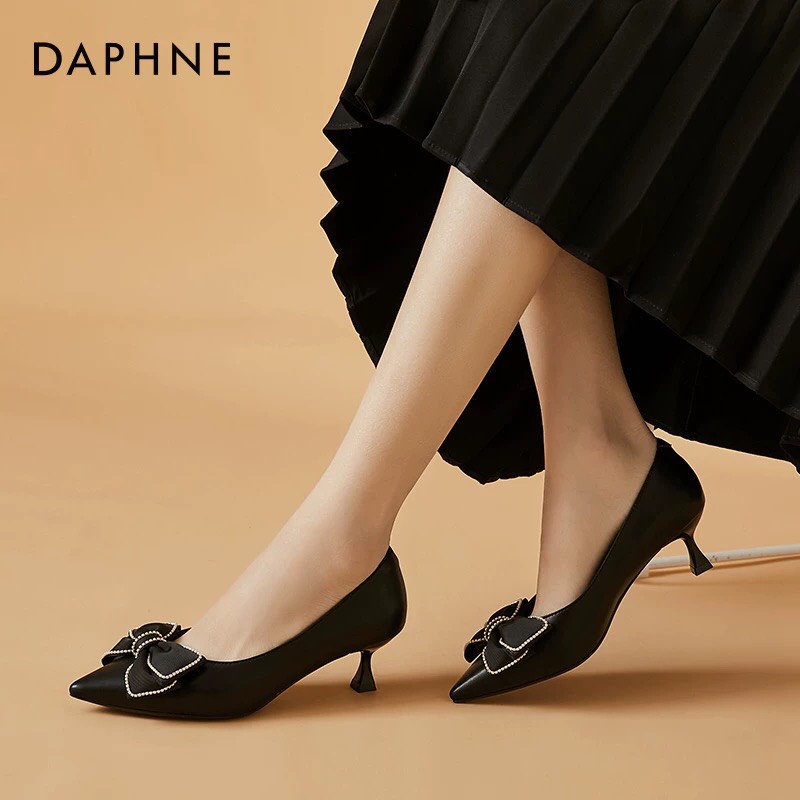 Giày Cao Gót Nhọn Nơ Mới Sang Chảnh Mã a3NV