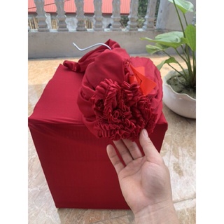 Áo Lồng ép mộc màu đỏ hai khoá Áo chùm lồng ép mộc rộng 31cm giá rẻ