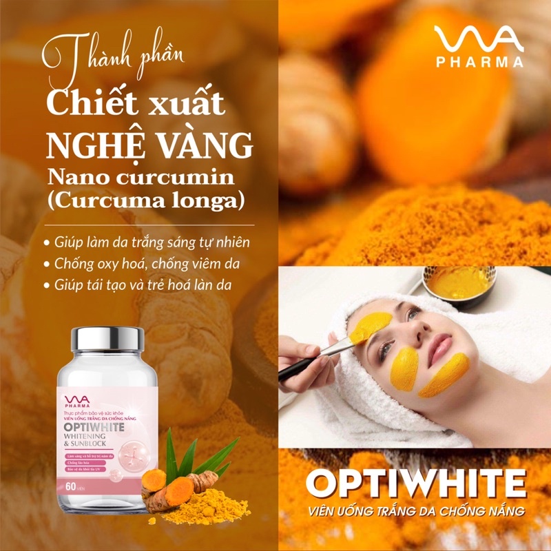 [Sẵn] Viên uống sáng da OPTIWHITE - VNUA PHARMA hộp 60 viên