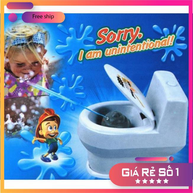 Đồ chơi phun nước hình bồn cầu/toilet/hố xí độc đáo dành cho trẻ em và người lớn dùng để chơi khăm troll bạn bè