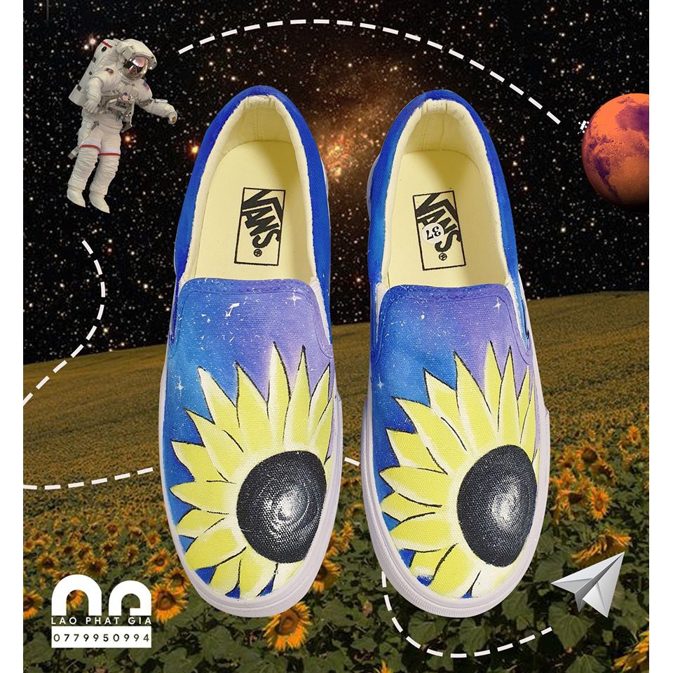 giày vẽ Galaxy phiên bản Hoa Hướng Dương | BigBuy360 - bigbuy360.vn