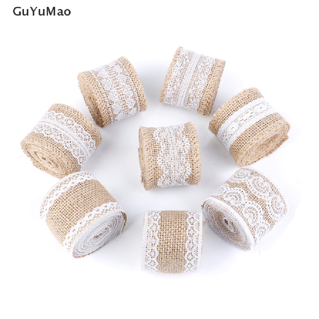 Cuộn Ruy Băng Ren Trắng Dài 2 Mét Dùng Trang Trí Tiệc