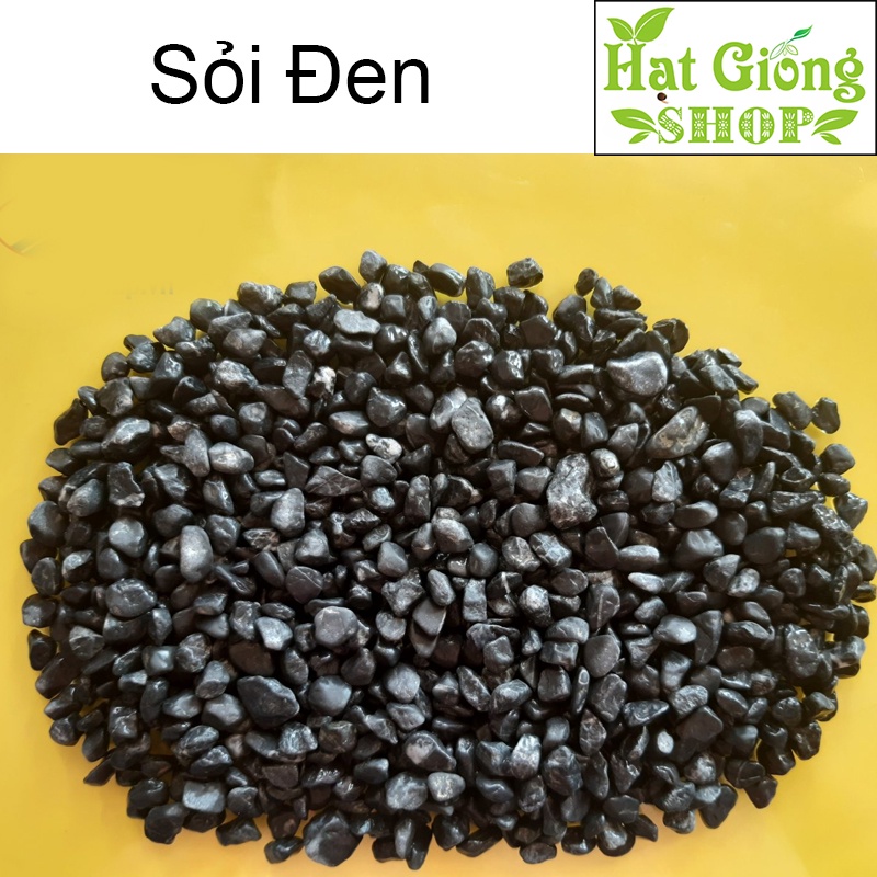 sỏi tự nhiên 4 màu trắng,đen,hồng phấn,vàng ( túi 500gram)