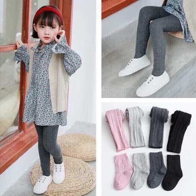 Combo Quần Tất Và Tất Len Bé Gái