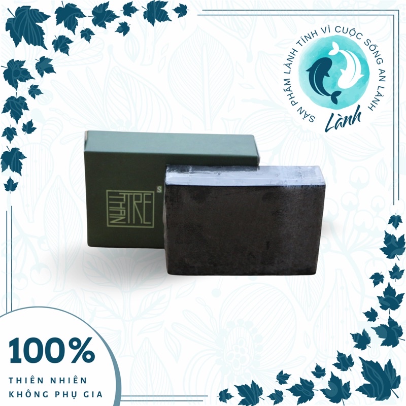 Xà phòng Tinh Than Tre Sinh Dược Giải trừ Độc tố 100gr (Xà bông handmade thảo dược thiên nhiên) - Lành Shop