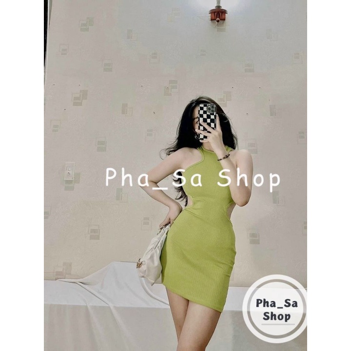 Đần Body Ba Lỗ Hở Lưng Gân Tăm Mềm Váy Body Sexy