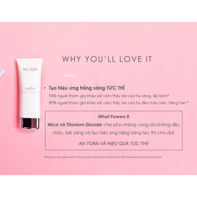 Sữa dưỡng Nuskin Làm trắng da tức thì InstaBlanc Face Whitening Milk Nuskin
