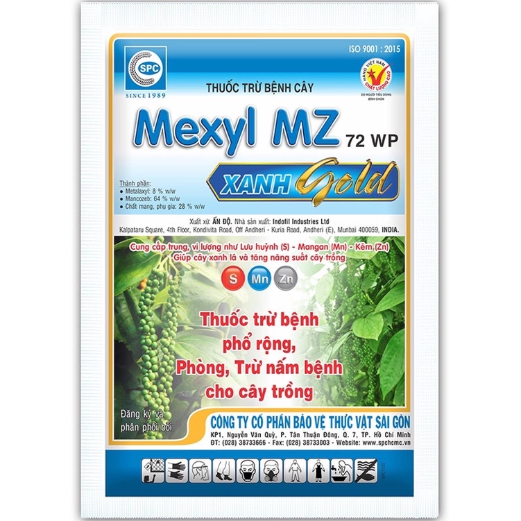 Thuốc trừ bệnh MEXYL MZ 72WP gói 30 gam: Trừ nấm phổ rộng - Đặc trị Sương Mai, Thán Thư, Vàng Lá, Chết Nhanh, Xì Mủ